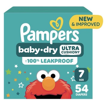 Pampers Baby Dry Diapers, Size 7, 54 Count
