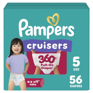 Pampers Cruisers 360 Diapers, Size 5, 56 Count