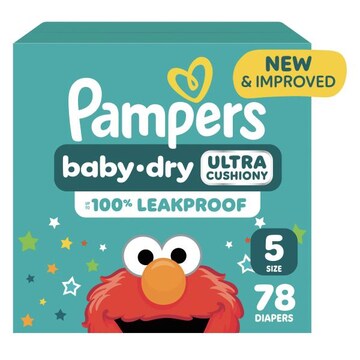 Pampers Baby Dry Diapers, Size 5, 78 Count