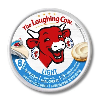 The Laughing Cow Creamy Light Spreadable Cheese Wedges, 8 pack (5.4 oz)