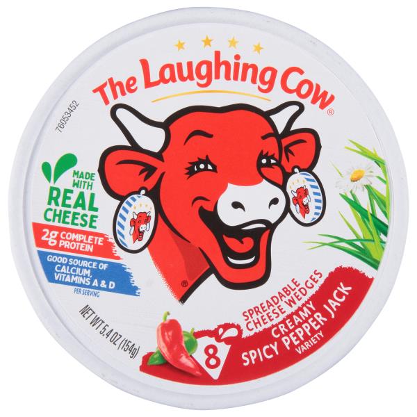 The Laughing Cow Spreadable Cheese Wedges, Creamy Spicy Pepper Jack ...