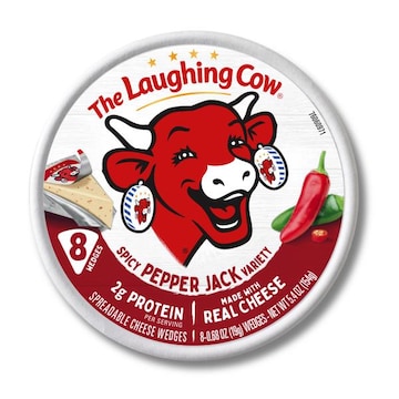 The Laughing Cow Creamy Spicy Pepper Jack Spreadable Cheese Wedges, 8 pack (5.4 oz)