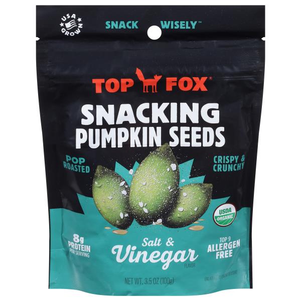 Top Fox Pumpkin Seeds, Salt & Vinegar, Pop Roasted | Publix Super