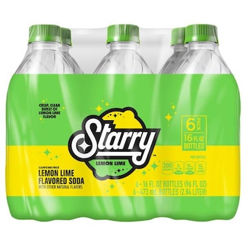 Starry Starry Soda Lemon Lime 16 Fl Oz 6 Count