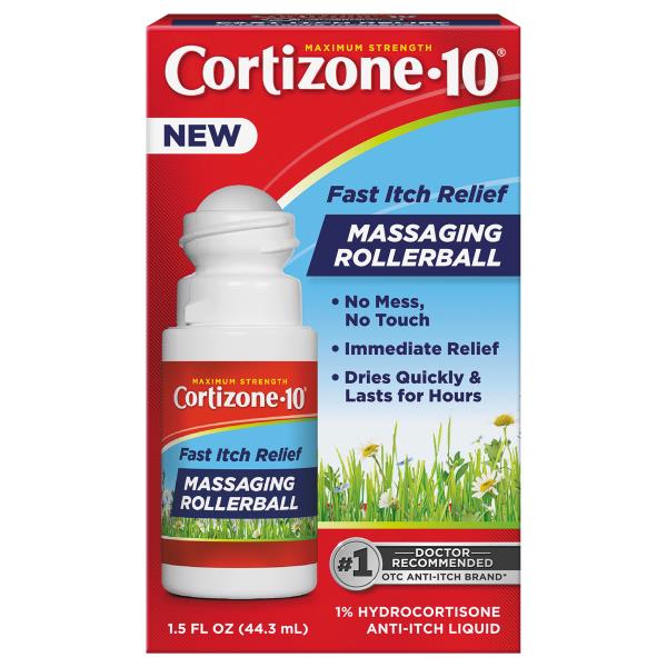 Cortizone-10 Anti-Itch Liquid, Massaging Rollerball, Maximum