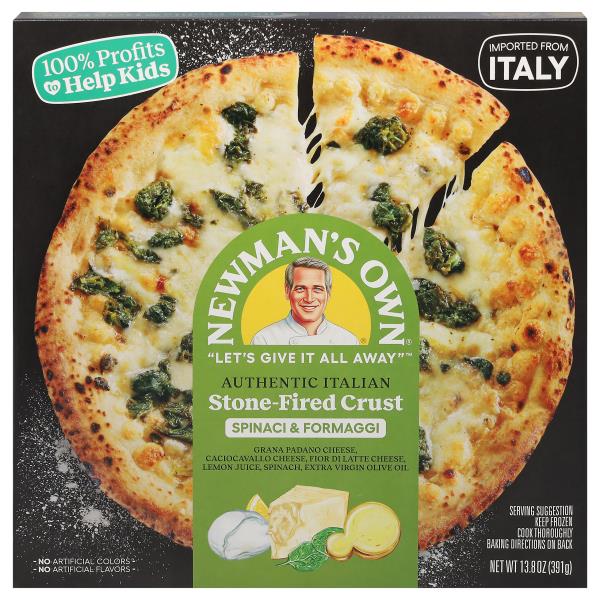 Newman's Own Pizza, StoneFired Crust, Authentic Italian, Spinach