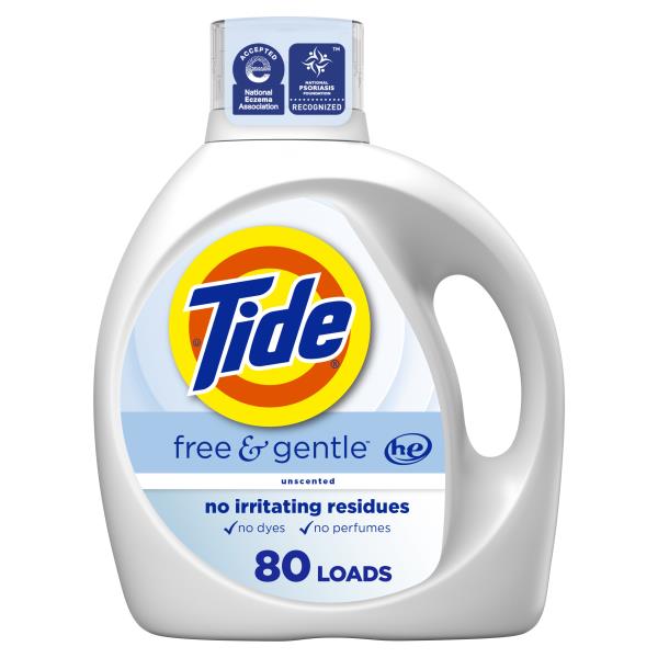 Tide Free & Gentle Liquid Laundry Detergent, 105 fl oz, 80 Loads Publix Super Markets