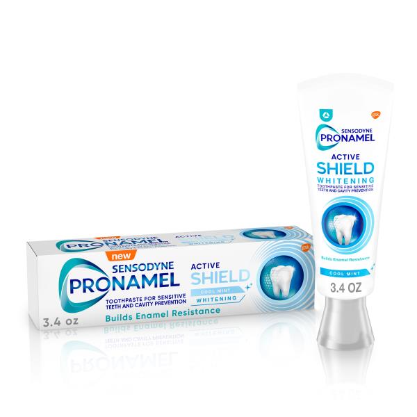 Sensodyne Pronamel Active Shield Whitening Enamel Toothpaste, Cool Mint ...