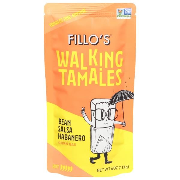 Fillo's Corn Bar, Bean Salsa Habanero, Walking Tamales, Hot