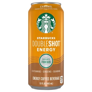 Starbucks Doubleshot Energy Coffee Beverage, Caramel, Support Focus