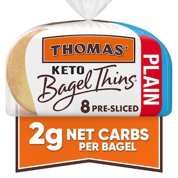 Thomas' Bagel Thins Plain Bagel Thins, 8 count, 13 oz