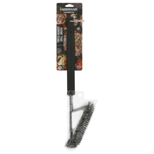Farberware Grill Brush, Triple Headed, Barbecue Publix Super Markets