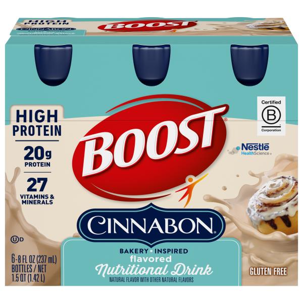 Boost Nutritional Drink, High Protein, Cinnabon Flavored Publix Super