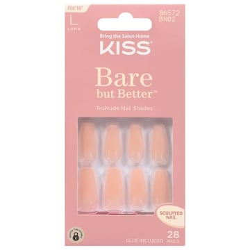 Kiss Bare But Better Nails, Long, TruNude