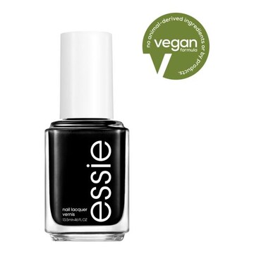 Essie  salon-quality nail polish, vegan, jet black Licorice