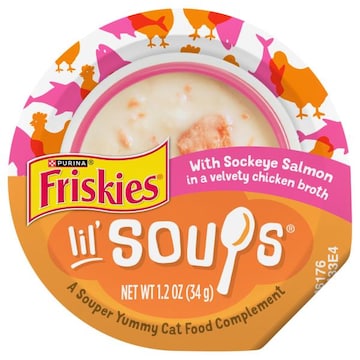 Friskies Lil Soups Cat Food, with Sockeye Salmon