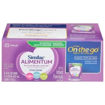 Similac Alimentum Infant Formula, with Iron, Hypoallergenic, Ready to Feed, 0-12 Months