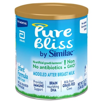 Similac Pure Bliss Infant Formula with Iron, Milk-Based Powder, 0-12 Months