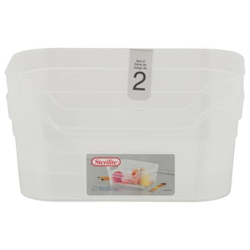 Sterilite Bins Clear, 2 Pack