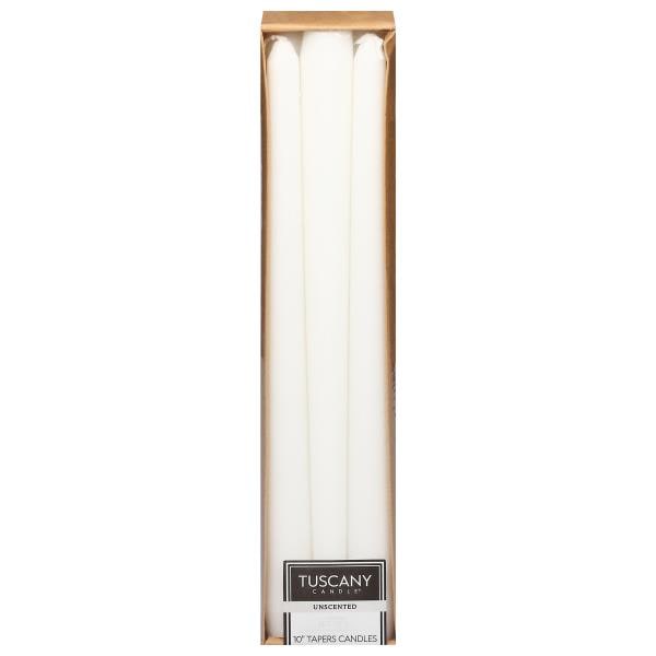 Tuscany Candle Tapers Candles, Unscented, 10 Inches Publix Super Markets