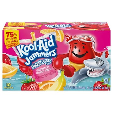 Kool-Aid Jammers Sharkleberry Fin Strawberry Orange Punch Flavored Drink