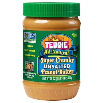 Teddie Peanut Butter, Super Chunky, Unsalted