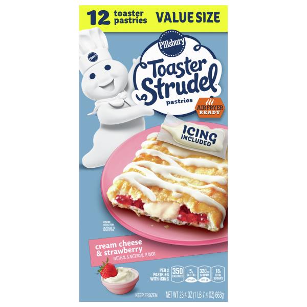 Pillsbury Toasted Strudel Pastries, Cream Cheese And Strawberry ...