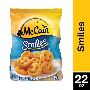 McCain Smiles Mashed Potato Shapes, 22 oz (Frozen Potatoes)