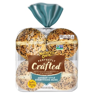 Nature's Own Hamburger Buns, Everything, Artisan Style