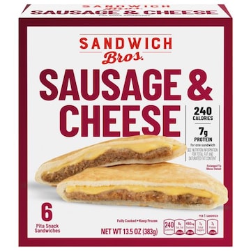 Sandwich Bros. Pita Snack Sandwiches, Sausage & Cheese