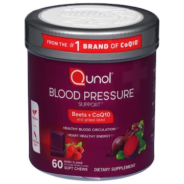 Qunol Beets + CoQ10, Blood Pressure, Soft Chews, Berry Flavor