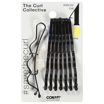 Conair The Curl Collective Bobby Pins, Coily, 8 Pack