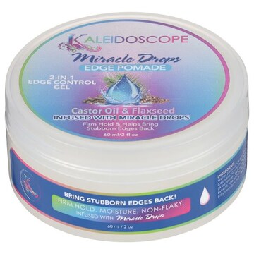 Kaleidoscope Miracle Drops Edge Pomade, Castor Oil & Flaxseed, 2-in-1 Edge Control Gel