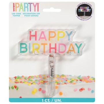 Party Goods Birthday Led Cake Topper