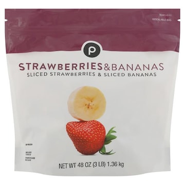 Publix Strawberries & Bananas, Sliced