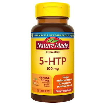 Nature Made 5-HTP, 100 mg, Chewable, Tablets, Orange Citrus