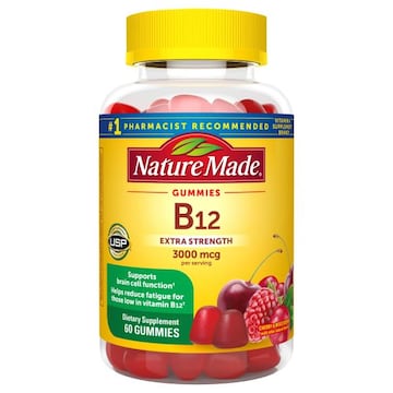 Nature Made Vitamin B12, Cherry & Mixed Berry, Extra Strength, 3000 mcg, Gummies