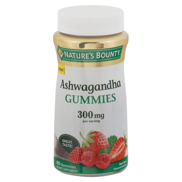 Nature's Bounty Ashwagandha, 300 mg, Gummies, Mixed Berry Flavored