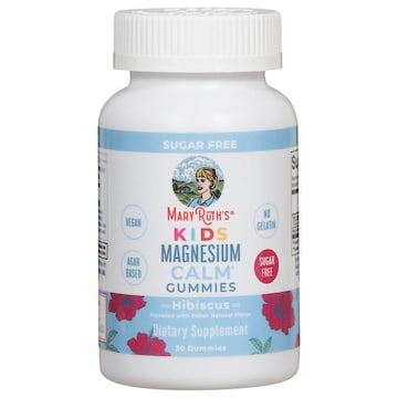Mary Ruth's Magnesium, Sugar Free, Calm, Kids, Gummies, Hibiscus