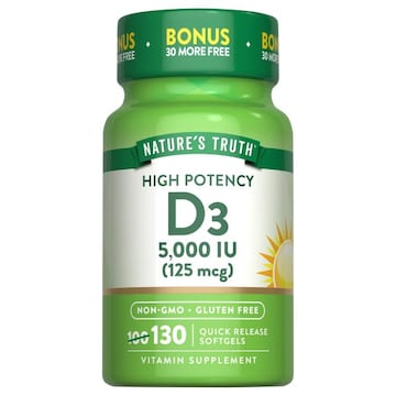 Nature's Truth Softgels 125 mcg High Potency Vitamin D3