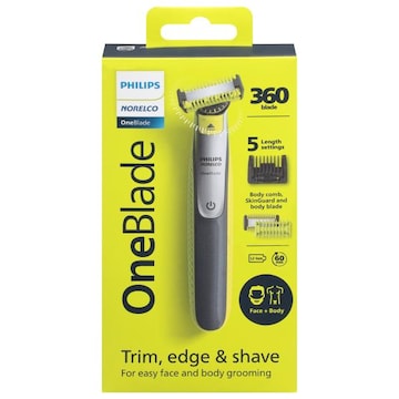 Norelco One Blade Trimmer, 360 Blade, Face + Body