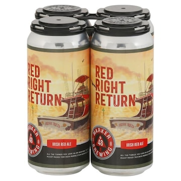 Marker 48 Brewing Beer, Irish Red Ale, Red Right Return