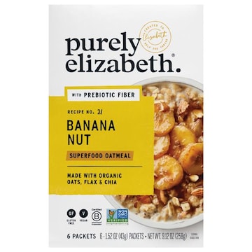 Purely Elizabeth Oatmeal, with Prebiotic Fiber, Banana Nut, Superfood, Recipe No. 21