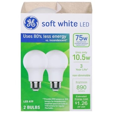 Ge Bulbs, LED, Soft White, 75 Watts