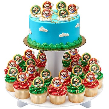 Super Mario-Mario & Luigi Cake Cupcake Combo