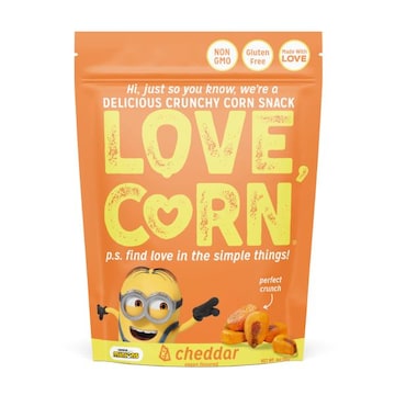 Love Corn Corn, Cheezy Vegan Flavored, Light Crunchy