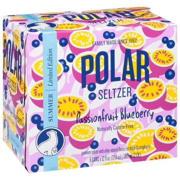 Polar Seltzer Water, Passionfruit Blueberry