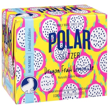 Polar Seltzer Water, Dragonfruit Lemon