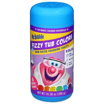 Mr. Bubble Fizzy Tub Colors, Water Coloring Tablets