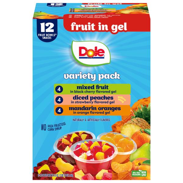 Dole Fruit Bowls Snacks, Fruit in Gel, Variety Pack Publix Super Markets
